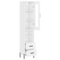 vidaXL Highboard Hochglanz-Weiß 34,5x34x180 cm Holzwerkstoff vidaXL Highboard Hochglanz-Weiß 34,5x34x180 cm Holzwerkstoff