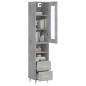 vidaXL Highboard Betongrau 34,5x34x180 cm Holzwerkstoff vidaXL Highboard Betongrau 34,5x34x180 cm Holzwerkstoff