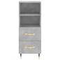 vidaXL Highboard Betongrau 34,5x34x180 cm Holzwerkstoff vidaXL Highboard Betongrau 34,5x34x180 cm Holzwerkstoff