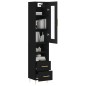 vidaXL Highboard Schwarz 34,5x34x180 cm Holzwerkstoff vidaXL Highboard Schwarz 34,5x34x180 cm Holzwerkstoff