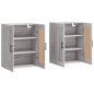 Wandschränke 2 Stk. Grau Sonoma Holzwerkstoff Wandschränke 2 Stk. Grau Sonoma Holzwerkstoff
