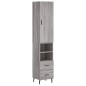 vidaXL Highboard Grau Sonoma 34,5x34x180 cm Holzwerkstoff vidaXL Highboard Grau Sonoma 34,5x34x180 cm Holzwerkstoff
