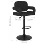 Barhocker 2 Stk. Schwarz Stoff Barhocker 2 Stk. Schwarz Stoff