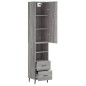 vidaXL Highboard Grau Sonoma 34,5x34x180 cm Holzwerkstoff vidaXL Highboard Grau Sonoma 34,5x34x180 cm Holzwerkstoff