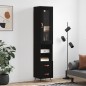 vidaXL Highboard Schwarz 34,5x34x180 cm Holzwerkstoff vidaXL Highboard Schwarz 34,5x34x180 cm Holzwerkstoff