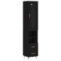 vidaXL Highboard Schwarz 34,5x34x180 cm Holzwerkstoff vidaXL Highboard Schwarz 34,5x34x180 cm Holzwerkstoff