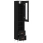 vidaXL Highboard Schwarz 34,5x34x180 cm Holzwerkstoff vidaXL Highboard Schwarz 34,5x34x180 cm Holzwerkstoff