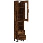 vidaXL Highboard Räuchereiche 34,5x34x180 cm Holzwerkstoff vidaXL Highboard Räuchereiche 34,5x34x180 cm Holzwerkstoff