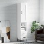vidaXL Highboard Hochglanz-Weiß 34,5x34x180 cm Holzwerkstoff vidaXL Highboard Hochglanz-Weiß 34,5x34x180 cm Holzwerkstoff