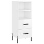 vidaXL Highboard Hochglanz-Weiß 34,5x34x180 cm Holzwerkstoff vidaXL Highboard Hochglanz-Weiß 34,5x34x180 cm Holzwerkstoff