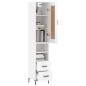 vidaXL Highboard Hochglanz-Weiß 34,5x34x180 cm Holzwerkstoff vidaXL Highboard Hochglanz-Weiß 34,5x34x180 cm Holzwerkstoff