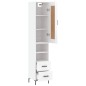 vidaXL Highboard Hochglanz-Weiß 34,5x34x180 cm Holzwerkstoff vidaXL Highboard Hochglanz-Weiß 34,5x34x180 cm Holzwerkstoff