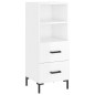 vidaXL Highboard Hochglanz-Weiß 34,5x34x180 cm Holzwerkstoff vidaXL Highboard Hochglanz-Weiß 34,5x34x180 cm Holzwerkstoff