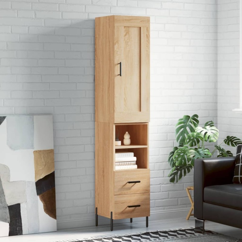 vidaXL Highboard Sonoma-Eiche 34,5x34x180 cm Holzwerkstoff vidaXL Highboard Sonoma-Eiche 34,5x34x180 cm Holzwerkstoff