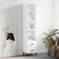vidaXL Highboard Hochglanz-Weiß 34,5x34x180 cm Holzwerkstoff vidaXL Highboard Hochglanz-Weiß 34,5x34x180 cm Holzwerkstoff