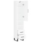 vidaXL Highboard Hochglanz-Weiß 34,5x34x180 cm Holzwerkstoff vidaXL Highboard Hochglanz-Weiß 34,5x34x180 cm Holzwerkstoff