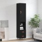 vidaXL Highboard Schwarz 34,5x34x180 cm Holzwerkstoff vidaXL Highboard Schwarz 34,5x34x180 cm Holzwerkstoff