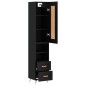 vidaXL Highboard Schwarz 34,5x34x180 cm Holzwerkstoff vidaXL Highboard Schwarz 34,5x34x180 cm Holzwerkstoff