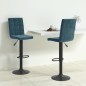 Barhocker 2 Stk. Blau Samt Barhocker 2 Stk. Blau Samt