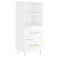 vidaXL Highboard Hochglanz-Weiß 34,5x34x180 cm Holzwerkstoff vidaXL Highboard Hochglanz-Weiß 34,5x34x180 cm Holzwerkstoff