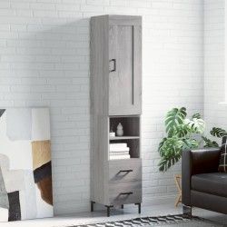 vidaXL Highboard Grau Sonoma 34,5x34x180 cm Holzwerkstoff