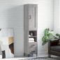 vidaXL Highboard Grau Sonoma 34,5x34x180 cm Holzwerkstoff vidaXL Highboard Grau Sonoma 34,5x34x180 cm Holzwerkstoff