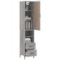 vidaXL Highboard Grau Sonoma 34,5x34x180 cm Holzwerkstoff vidaXL Highboard Grau Sonoma 34,5x34x180 cm Holzwerkstoff