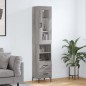 vidaXL Highboard Grau Sonoma 34,5x34x180 cm Holzwerkstoff vidaXL Highboard Grau Sonoma 34,5x34x180 cm Holzwerkstoff