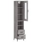 vidaXL Highboard Grau Sonoma 34,5x34x180 cm Holzwerkstoff vidaXL Highboard Grau Sonoma 34,5x34x180 cm Holzwerkstoff