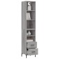 vidaXL Highboard Grau Sonoma 34,5x34x180 cm Holzwerkstoff vidaXL Highboard Grau Sonoma 34,5x34x180 cm Holzwerkstoff