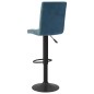 Barhocker 2 Stk. Blau Samt Barhocker 2 Stk. Blau Samt
