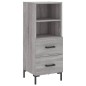 vidaXL Highboard Grau Sonoma 34,5x34x180 cm Holzwerkstoff vidaXL Highboard Grau Sonoma 34,5x34x180 cm Holzwerkstoff