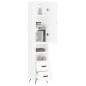 vidaXL Highboard Hochglanz-Weiß 34,5x34x180 cm Holzwerkstoff vidaXL Highboard Hochglanz-Weiß 34,5x34x180 cm Holzwerkstoff