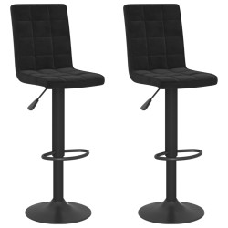 vidaXL Barhocker 2 Stk. Schwarz Samt 