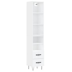 vidaXL Highboard Weiß 34,5x34x180 cm Holzwerkstoff