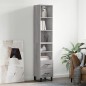 vidaXL Highboard Grau Sonoma 34,5x34x180 cm Holzwerkstoff vidaXL Highboard Grau Sonoma 34,5x34x180 cm Holzwerkstoff