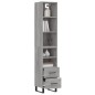 vidaXL Highboard Grau Sonoma 34,5x34x180 cm Holzwerkstoff vidaXL Highboard Grau Sonoma 34,5x34x180 cm Holzwerkstoff