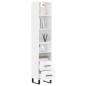 vidaXL Highboard Hochglanz-Weiß 34,5x34x180 cm Holzwerkstoff vidaXL Highboard Hochglanz-Weiß 34,5x34x180 cm Holzwerkstoff