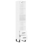 vidaXL Highboard Hochglanz-Weiß 34,5x34x180 cm Holzwerkstoff vidaXL Highboard Hochglanz-Weiß 34,5x34x180 cm Holzwerkstoff