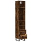 vidaXL Highboard Räuchereiche 34,5x34x180 cm Holzwerkstoff vidaXL Highboard Räuchereiche 34,5x34x180 cm Holzwerkstoff