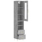 vidaXL Highboard Betongrau 34,5x34x180 cm Holzwerkstoff vidaXL Highboard Betongrau 34,5x34x180 cm Holzwerkstoff