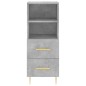 vidaXL Highboard Betongrau 34,5x34x180 cm Holzwerkstoff vidaXL Highboard Betongrau 34,5x34x180 cm Holzwerkstoff