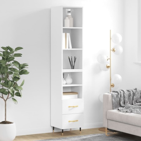 vidaXL Highboard Weiß 34,5x34x180 cm Holzwerkstoff