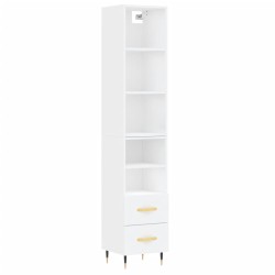 vidaXL Highboard Weiß 34,5x34x180 cm Holzwerkstoff