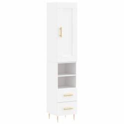 vidaXL Highboard Weiß 34,5x34x180 cm Holzwerkstoff