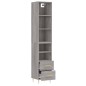 vidaXL Highboard Grau Sonoma 34,5x34x180 cm Holzwerkstoff vidaXL Highboard Grau Sonoma 34,5x34x180 cm Holzwerkstoff
