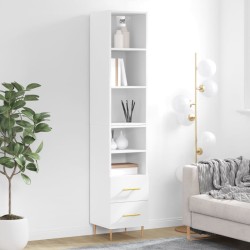 vidaXL Highboard Weiß 34,5x34x180 cm Holzwerkstoff