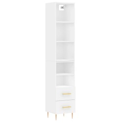 vidaXL Highboard Weiß 34,5x34x180 cm Holzwerkstoff