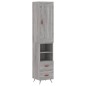vidaXL Highboard Grau Sonoma 34,5x34x180 cm Holzwerkstoff vidaXL Highboard Grau Sonoma 34,5x34x180 cm Holzwerkstoff