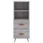 vidaXL Highboard Grau Sonoma 34,5x34x180 cm Holzwerkstoff vidaXL Highboard Grau Sonoma 34,5x34x180 cm Holzwerkstoff